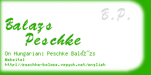 balazs peschke business card
